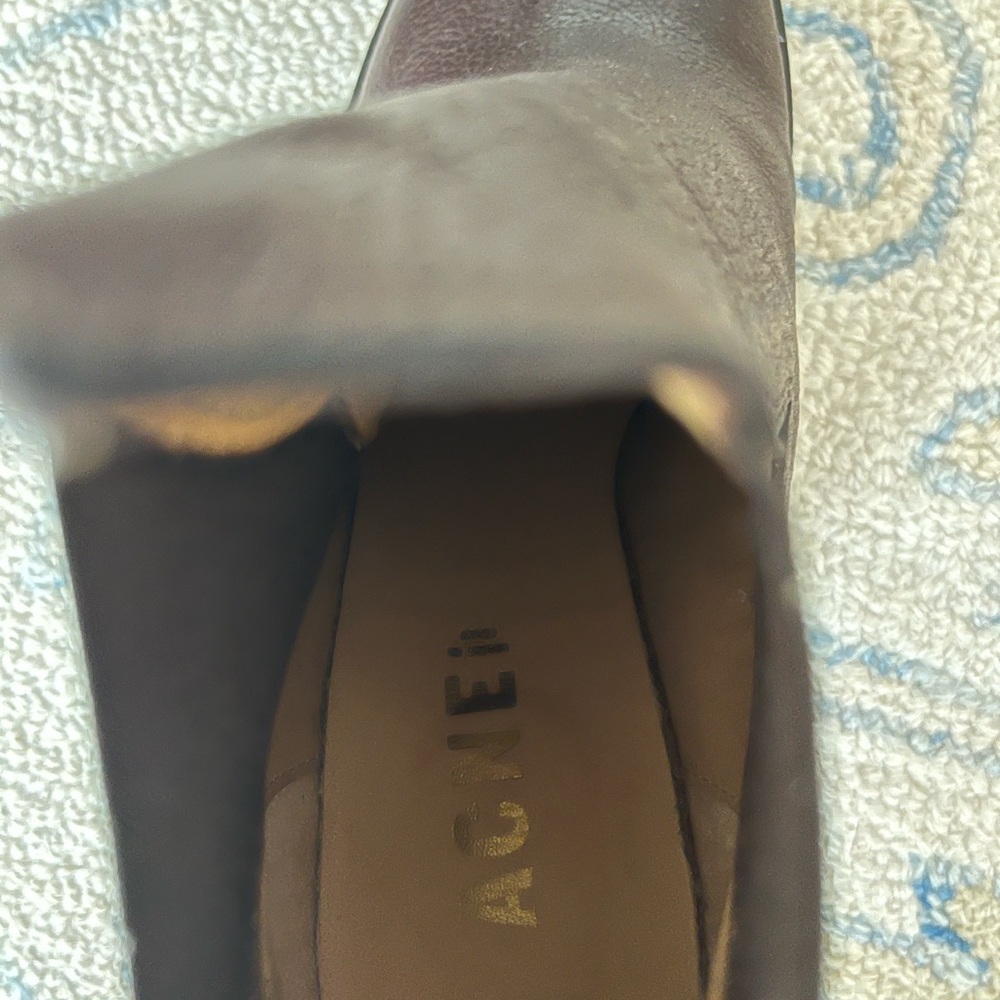 Acne Studios brown leather booties - Picture 5 of 6